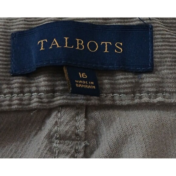 Talbots Women's 16 Curvy Corduroy Jeans Gray Bootcut Flare Soft Stretch - Picture 11 of 13